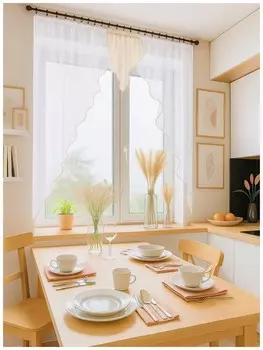 Штора для кухни Елена шампань