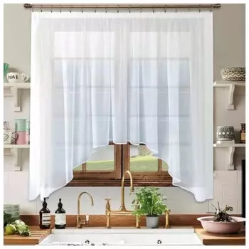 Штора для кухни Ева белый