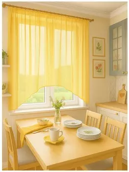 Штора для кухни Ева золото