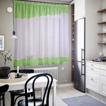 Штора для кухни Инес салатовый