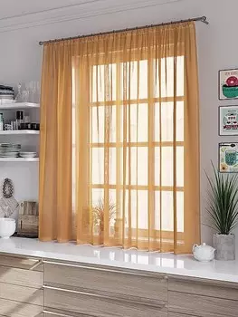 Штора для кухни Лайма коричневый