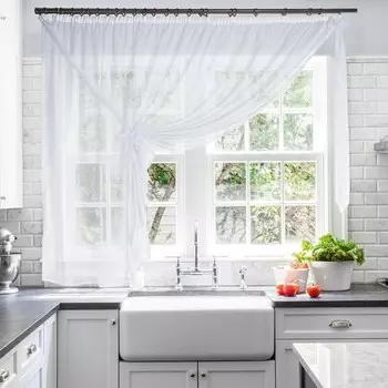Штора для кухни Лейла белый