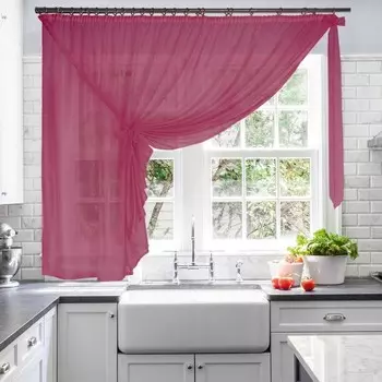 Штора для кухни Лейла бордо