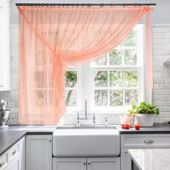 Штора для кухни Лейла персиковый