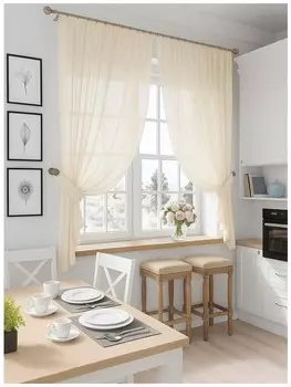 Штора для кухни Мира шампань