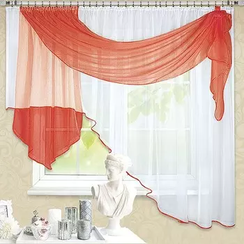 Штора для кухни Муза терракот