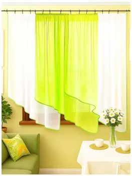 Штора для кухни Одиссея салатовый