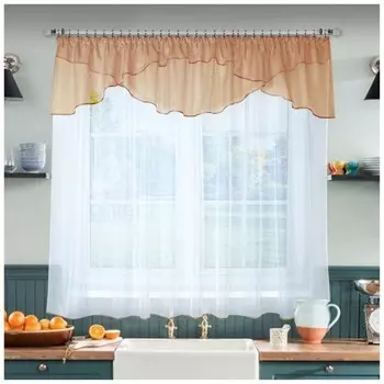 Штора для кухни Соблазн коричневый