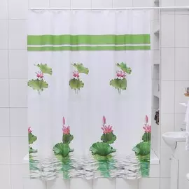 Штора для ванной комнаты доляна