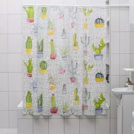 Штора для ванной комнаты доляна