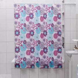 Штора для ванной комнаты доляна