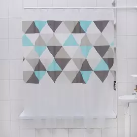 Штора для ванной комнаты доляна