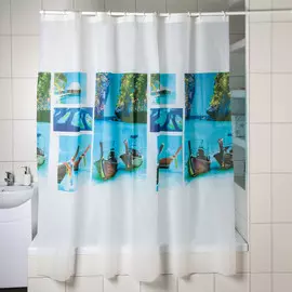 Штора для ванной комнаты доляна