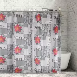 Штора для ванной комнаты доляна