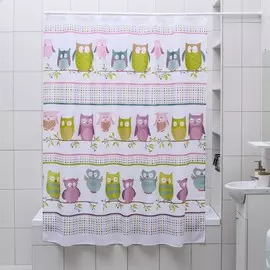 Штора для ванной комнаты доляна