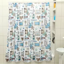 Штора для ванной комнаты доляна