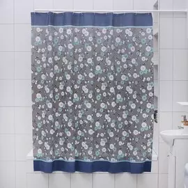 Штора для ванной комнаты доляна