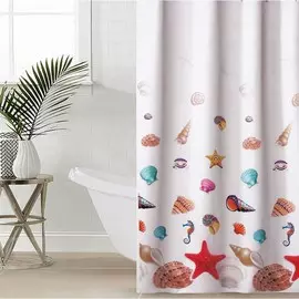 Штора для ванной комнаты доляна