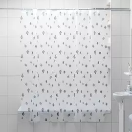 Штора для ванной комнаты доляна