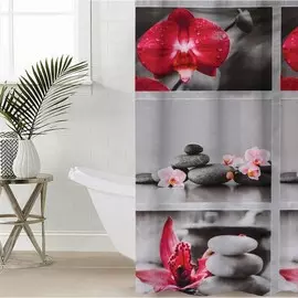 Штора для ванной комнаты доляна