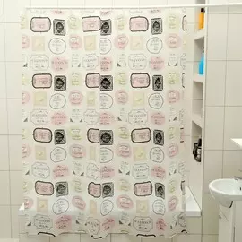 Штора для ванной комнаты доляна