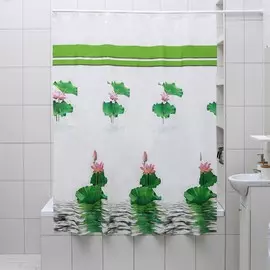 Штора для ванной комнаты доляна