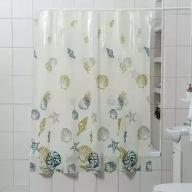 Штора для ванной комнаты доляна