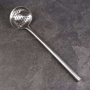 Шумовка для казана шафран, 49 см, диаметр 12.5 см, глубина 5.5 см, узбекская, металл