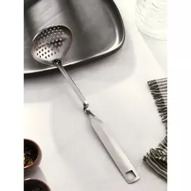 Шумовка из нержавеющей стали доляна bend, h=29,5 см, цвет серебряный