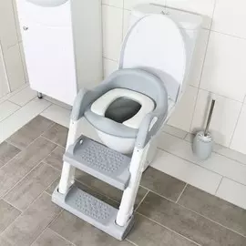 Сиденье на унитаз, цвет белый/серый