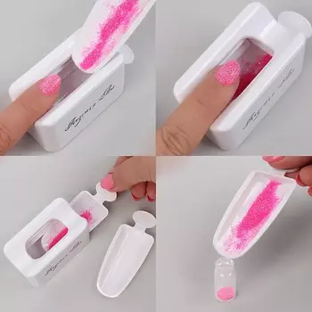 Система для нанесения блесток на ногти, белая