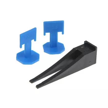 Система выравнивания плитки лом, 1 л, зажим 2.5 мм + клин (50 шт./50 шт.), ведро