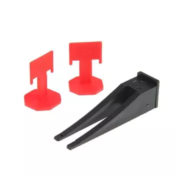 Система выравнивания плитки лом, 1 л, зажим 2 мм + клин (50 шт./50 шт.), ведро