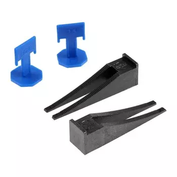 Система выравнивания плитки лом, зажим 2.5 мм + клин (40+40 шт.), пакет