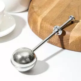 Сито для чая механическое vent, серебристое