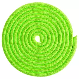 Скакалка для гимнастики утяжеленная с люрексом, 3 м, цвет салатовый