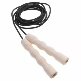 Скакалка спортивная, 2.8 м, регулируемая, резиновая, черная