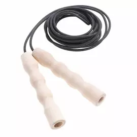 Скакалка спортивная, 3.8 м, регулируемая, резиновая, черная