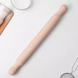 Скалка деревянная, 50 см, с ручками