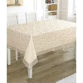 Скатерть с гипюром прямоугольная 160х220 см