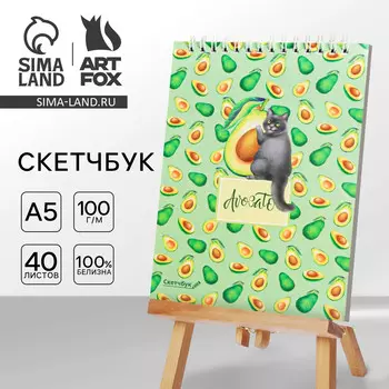 Скетчбук в тонкой обложке avokato а5, 40 л, 100 г/м