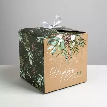 Коробка подарочная новогодняя складная