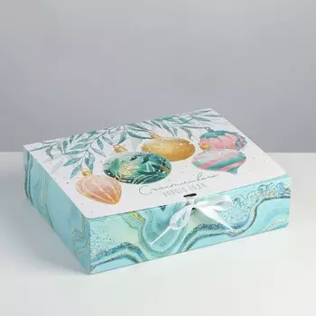 Коробка подарочная новогодняя складная