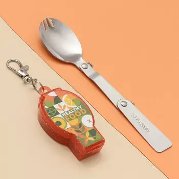 Складная ложка-брелок healthy food, 4 х 6.6 см