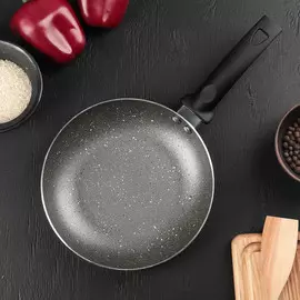 Сковорода доляна eco.grey, d=20 см, с антипригарным покрытием, ручка soft-touch, индукционное дно