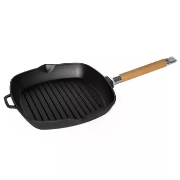 Сковорода-гриль 26х26см съемная ручка