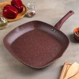 Сковорода-гриль доляна, кованая, 28×5 см, индукция