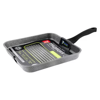 Сковорода-гриль литая 28х28см Антрацит