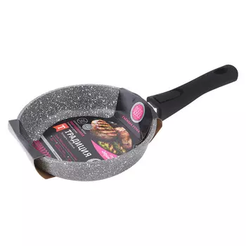 Сковорода литая 20см съемная ручка Мрамор индукция