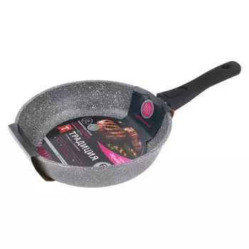 Сковорода литая 26см съемная ручка Мрамор индукция